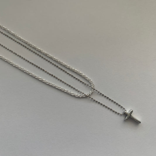 Layered Cross Necklace