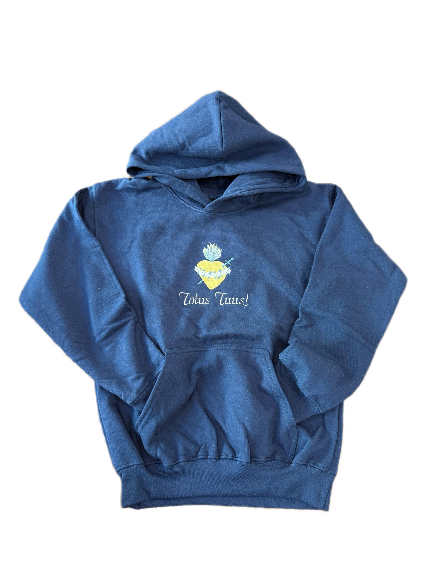 Totus Tuus "M" Embroidered Hoodies for Kids by SCTJM