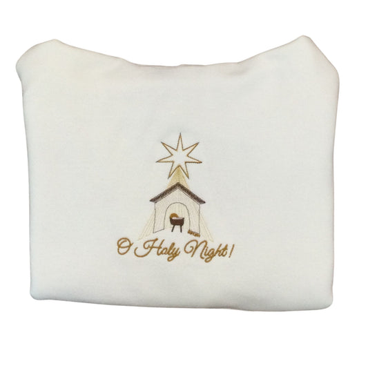 "O Holy Night" Embroidered Hoodies for Kids by SCTJM