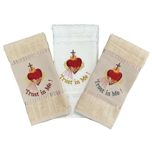 "Trust in Me!" Embroidered Hand Towel by SCTJM