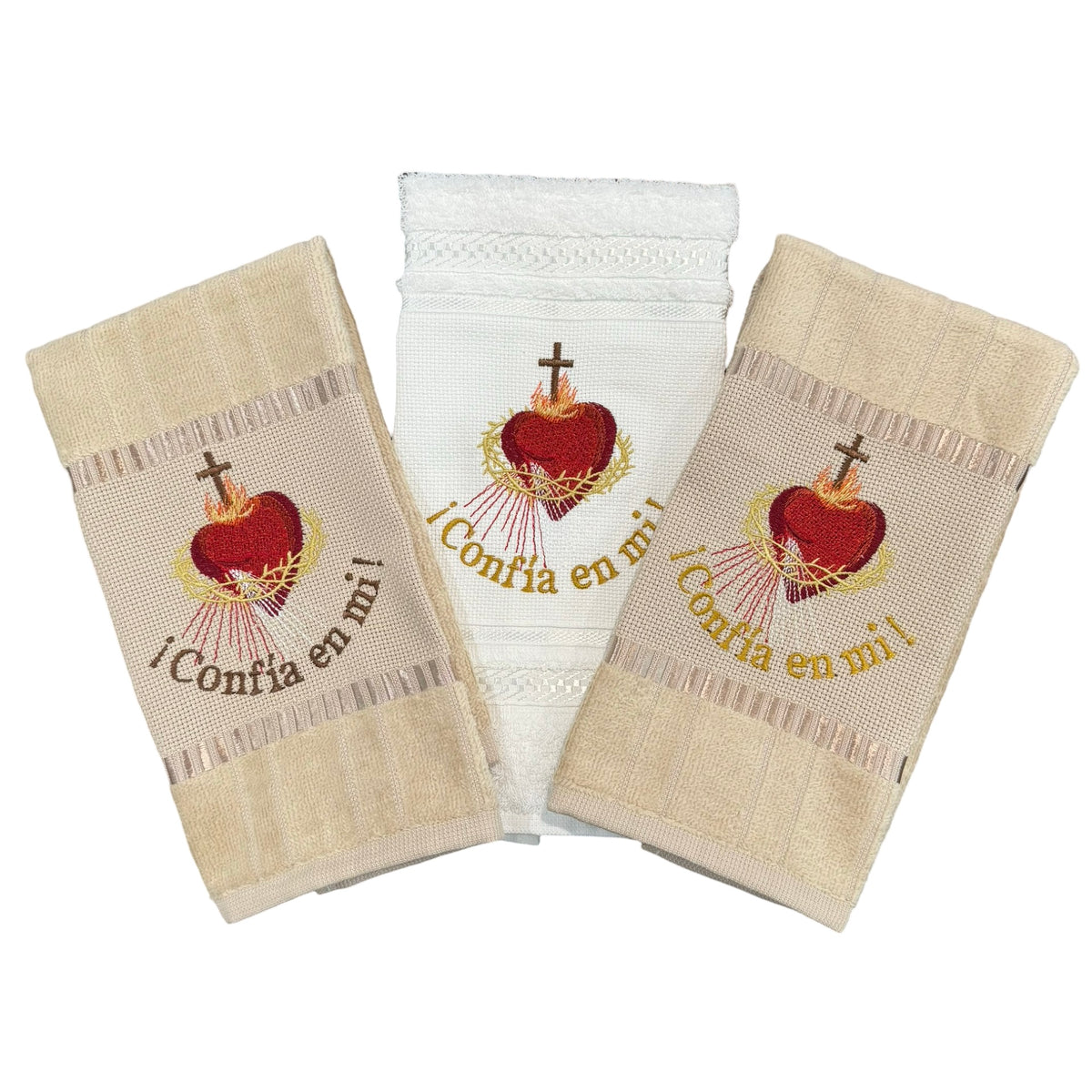 "Confía en Mi" Embroidered Hand Towel by SCTJM
