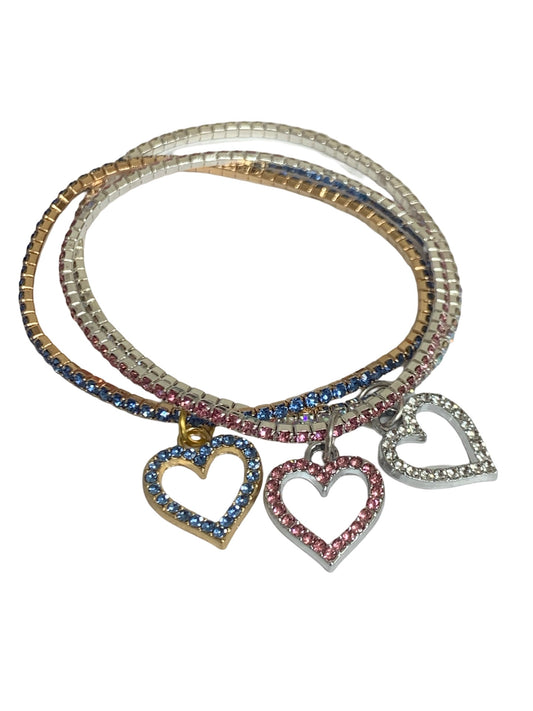 Heart Rhinestone Bracelet