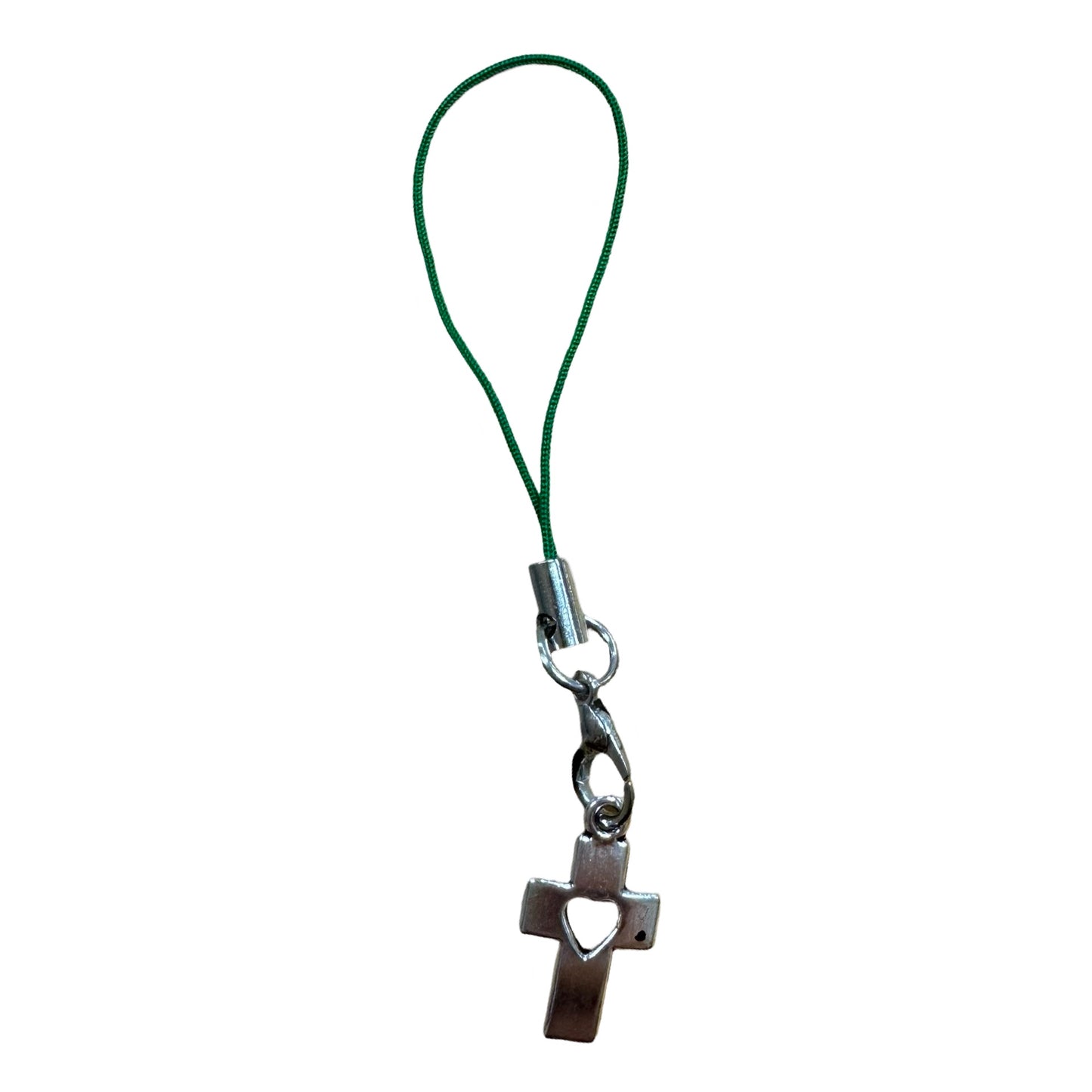 Cross and Heart Pendant with Tiny Lanyard of Assorted Colors