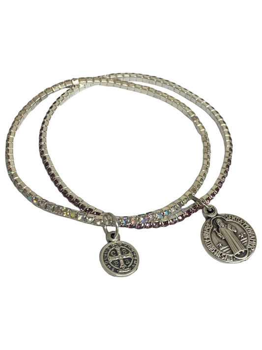 St. Benedict Rhinestone Bracelet