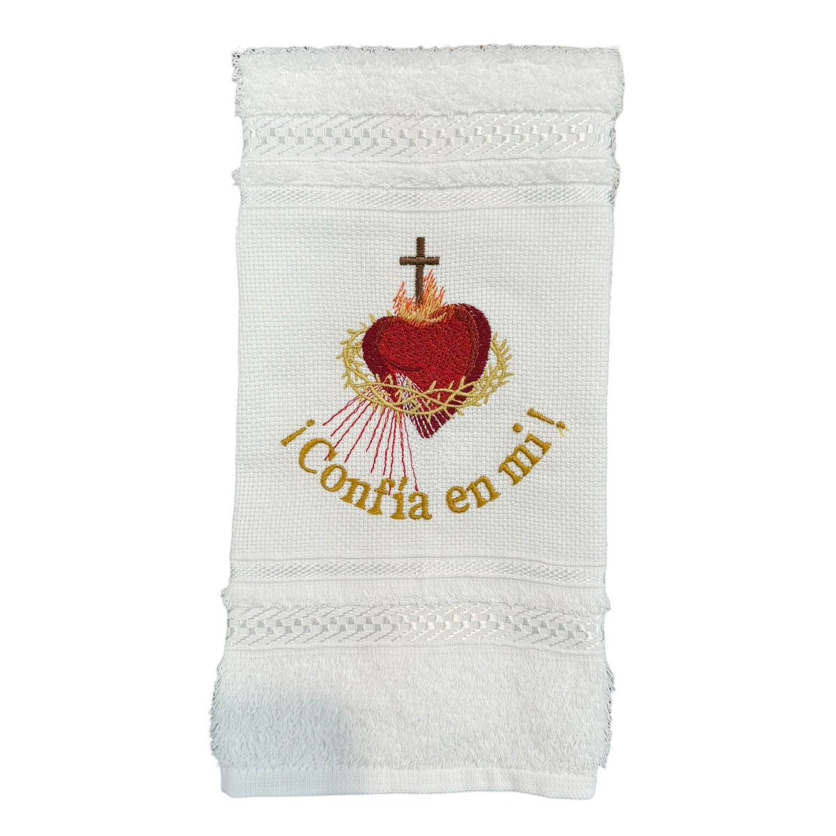 "Confía en Mi" Embroidered Hand Towel by SCTJM