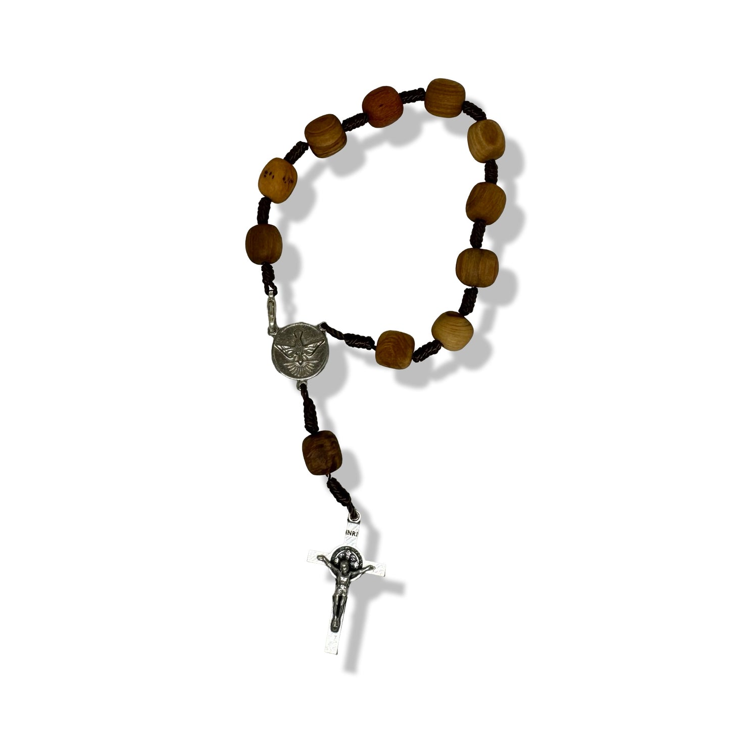 Wooden Queen of Peace Decade Rosary with Clasp