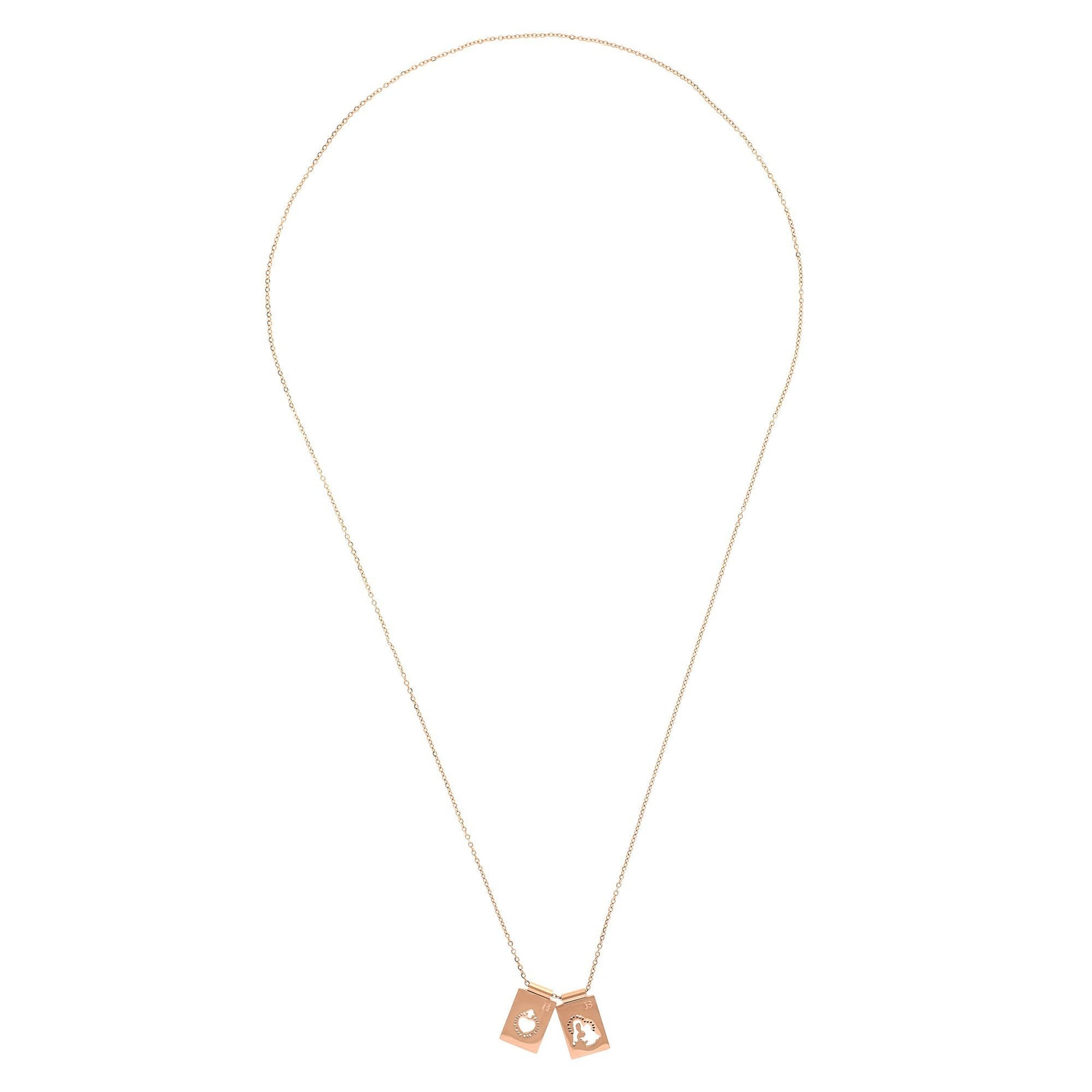 "SCAPULAR" • Virgin & Sacred Heart -Rose Gold- - Ibiza Passion