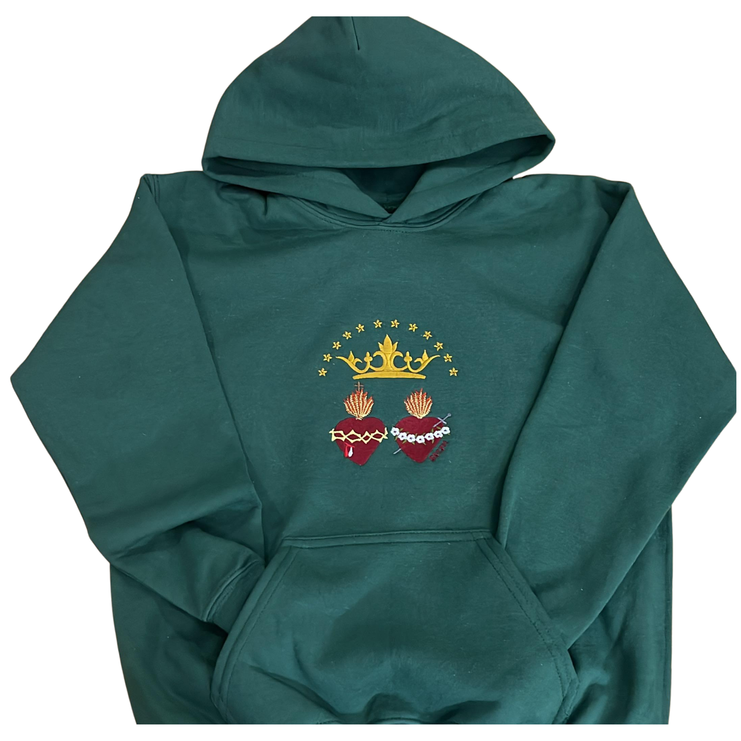 Two Hearts Embroidered Hoodies for Kids by SCTJM
