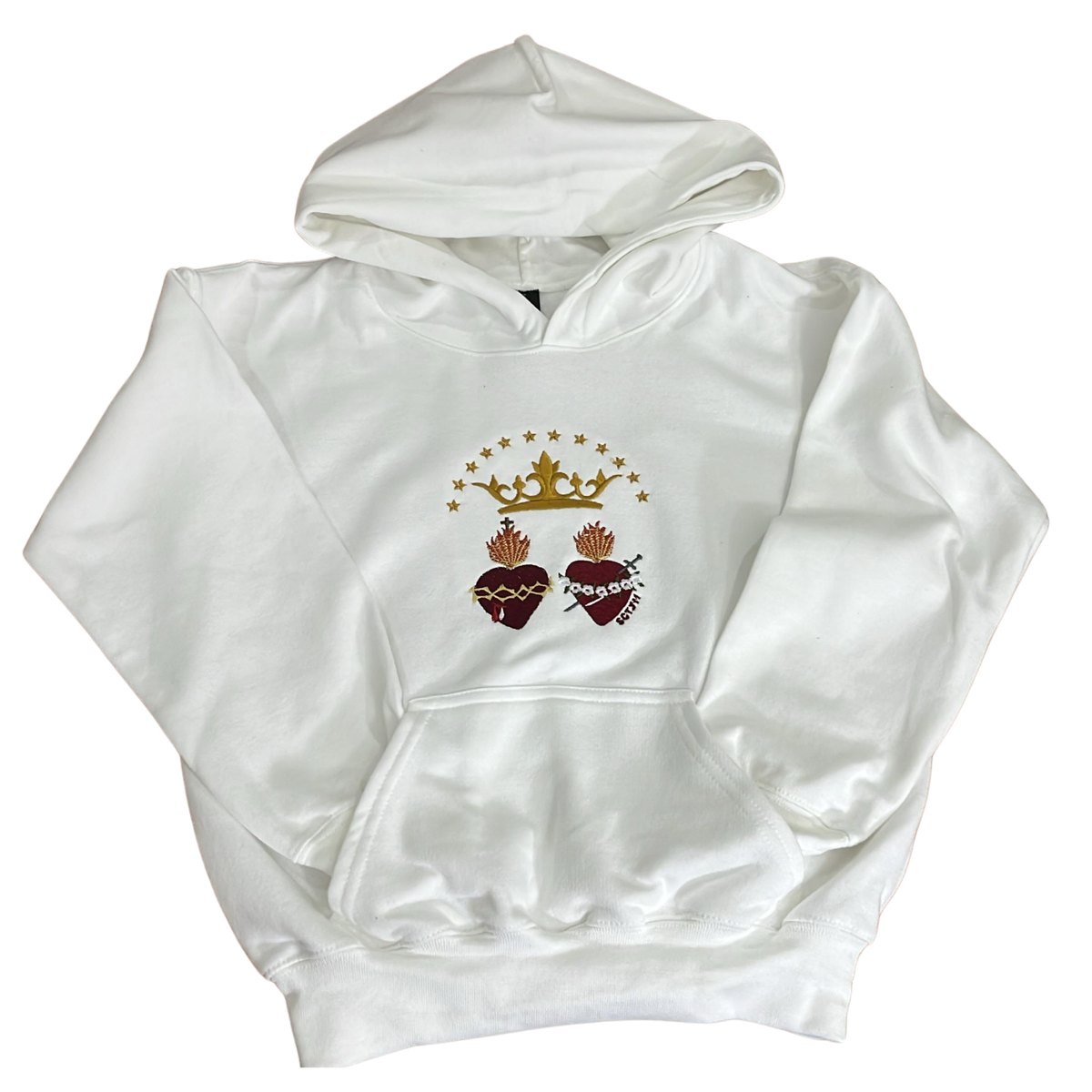 Two Hearts Embroidered Hoodies for Kids by SCTJM