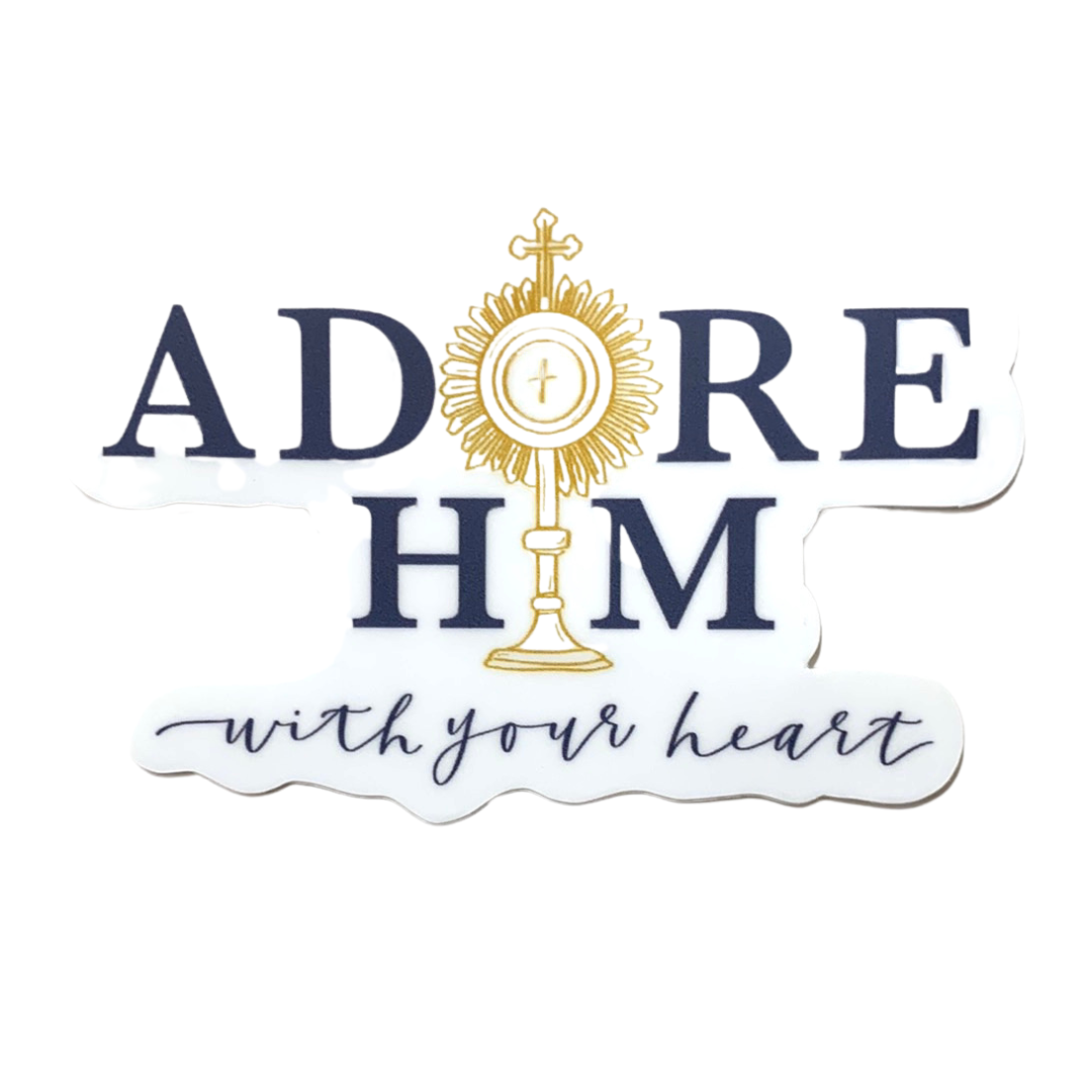 "Adore Him" Monstrance Sticker