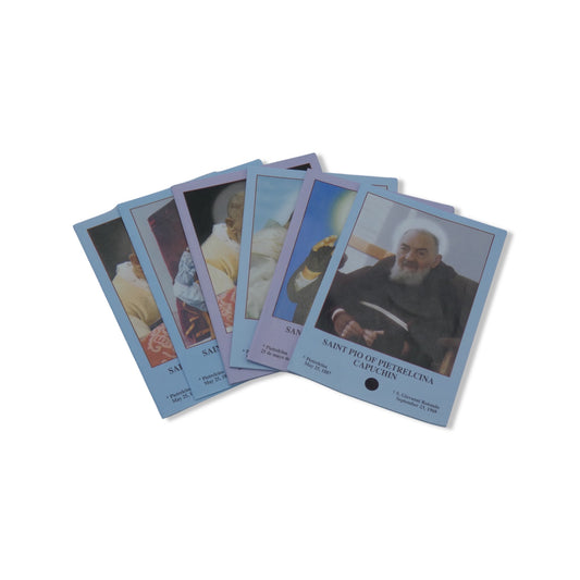 Padre Pio Prayer Card with Relic