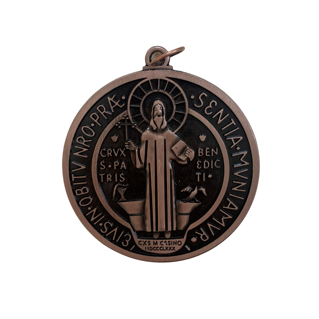 Antique Bronze St. Benedict Medal