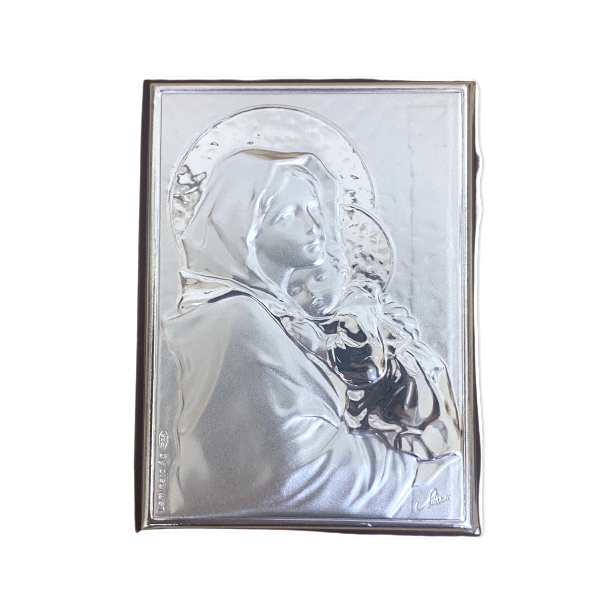 Square Silver Image of Our Lady of Maternal Love – Triumph of Love
