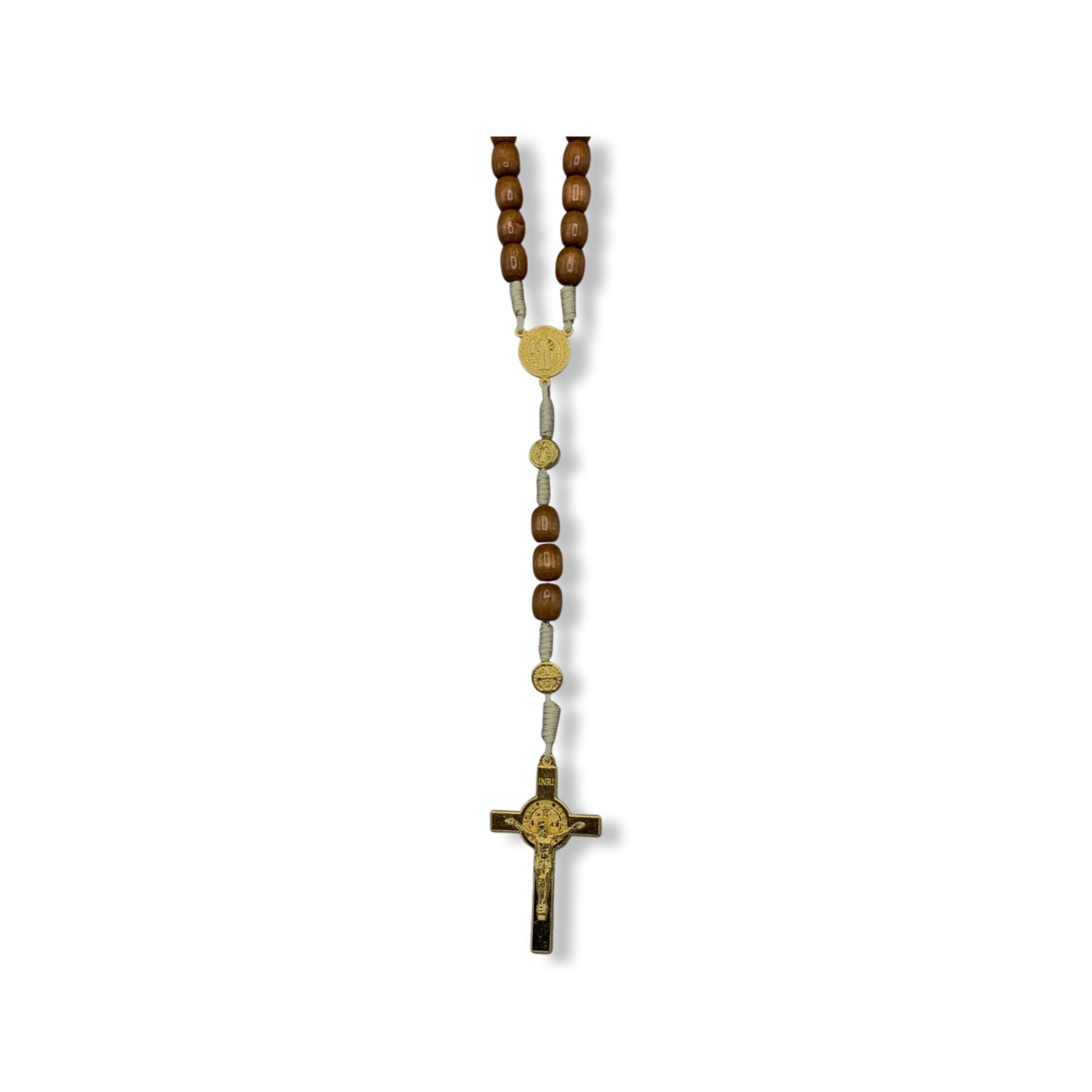 Large Beads St. Benedict Wood Rosary