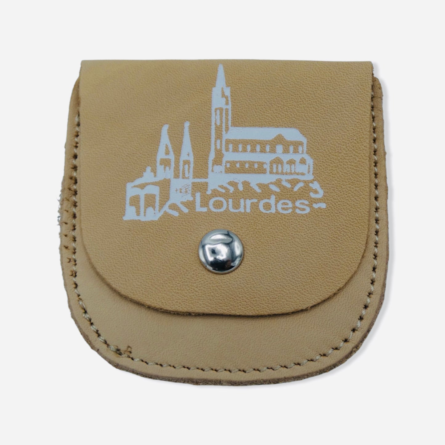 Beige Lourdes Rosary Pouch
