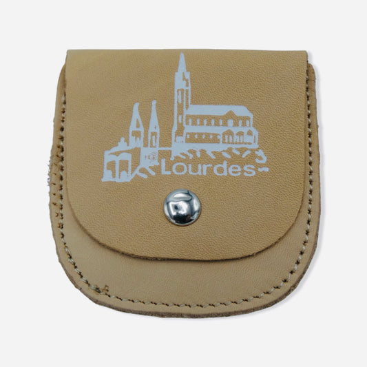 Beige Lourdes Rosary Pouch
