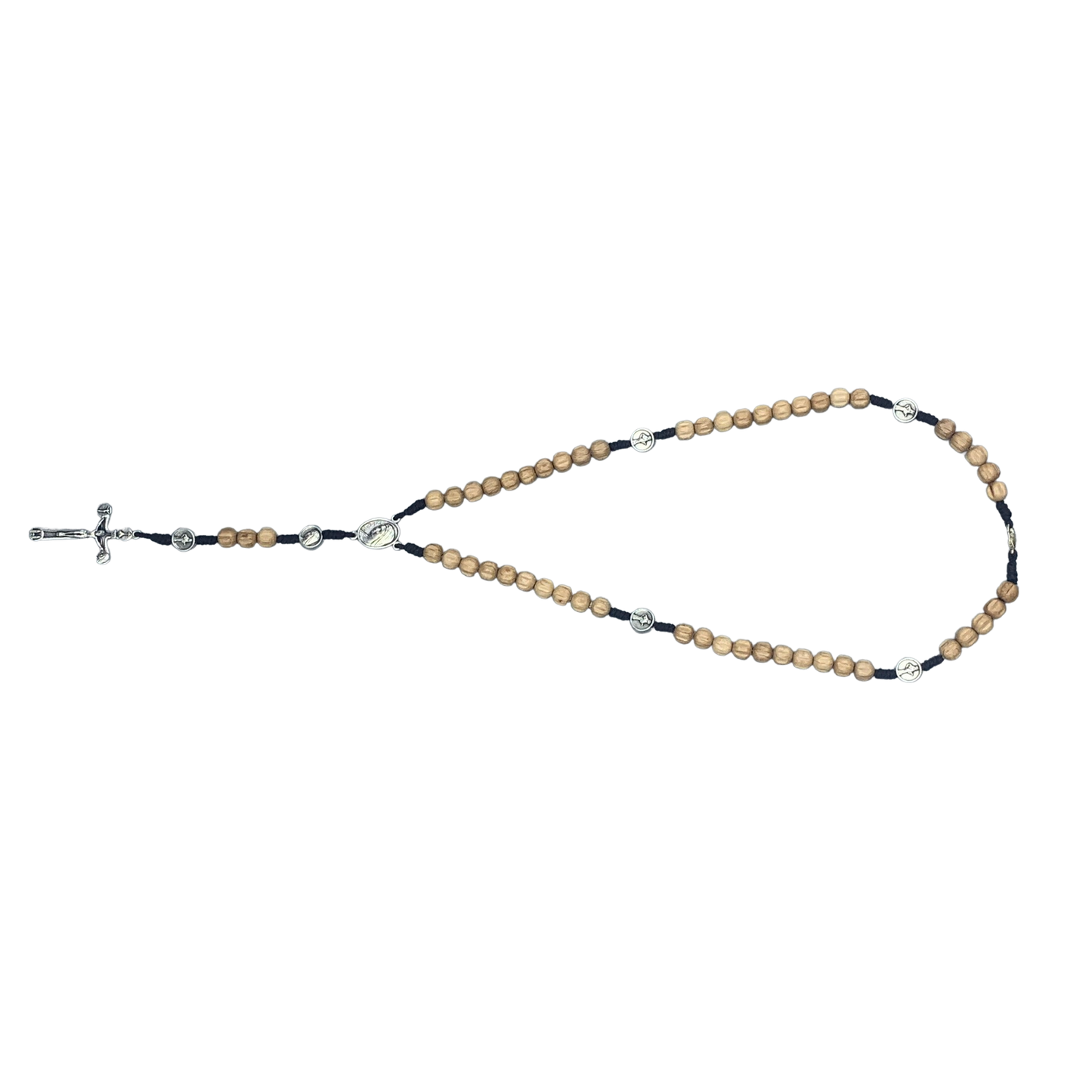 Wood Queen of Peace Rosary of Assorted Styles and Medals