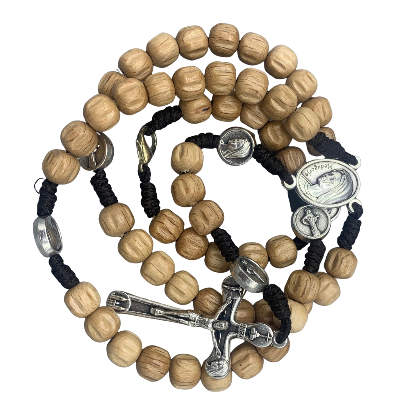Wood Queen of Peace Rosary of Assorted Styles and Medals