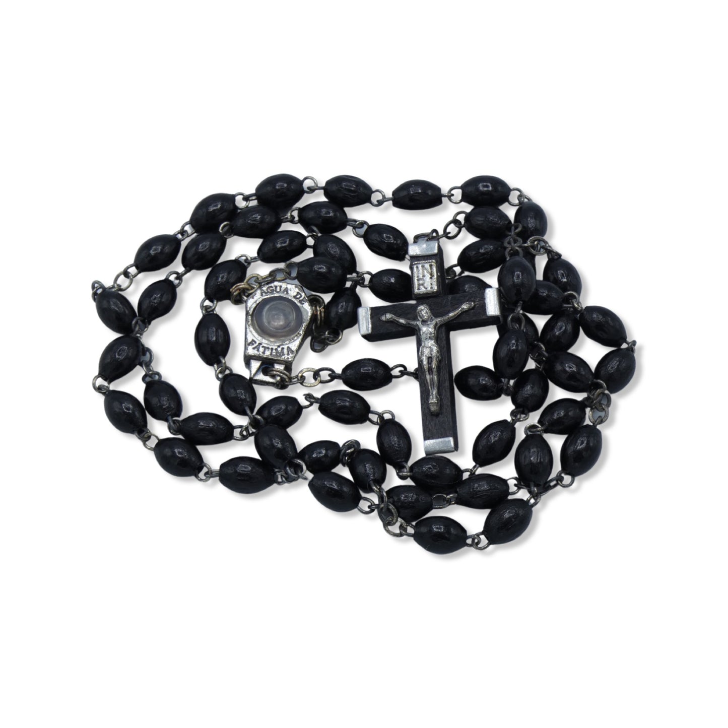 Black Fatima Rosary with Water