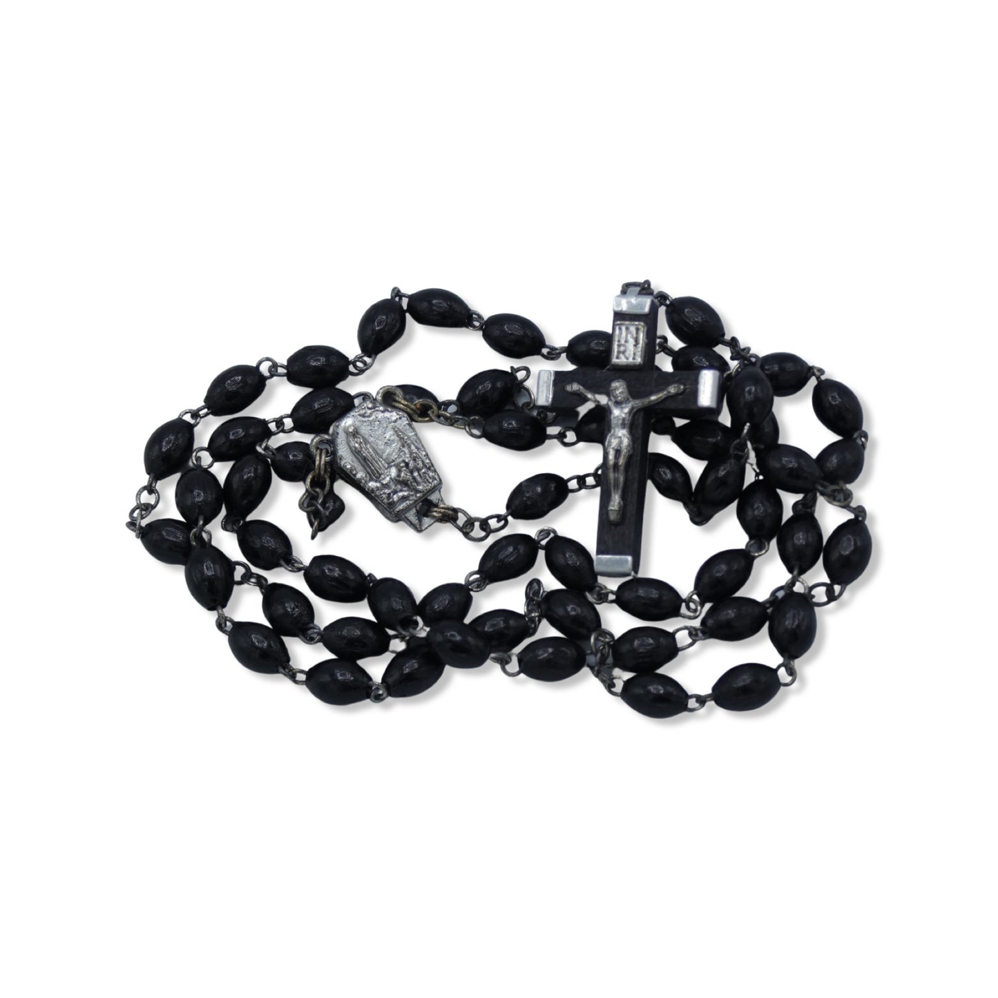 Black Fatima Rosary with Water