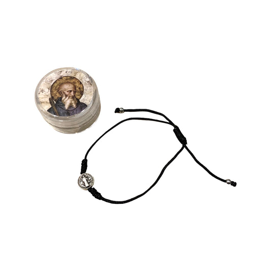Black St. Benedict Bracelet with Case