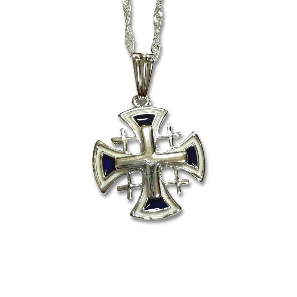 Stainless Steel Jerusalem Cross Necklace