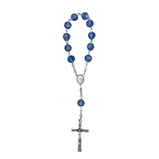 Crystal Queen of Peace Decade Rosary