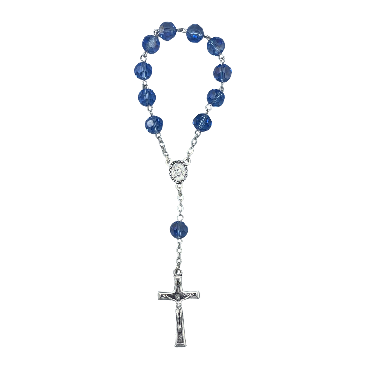Crystal Queen of Peace Decade Rosary