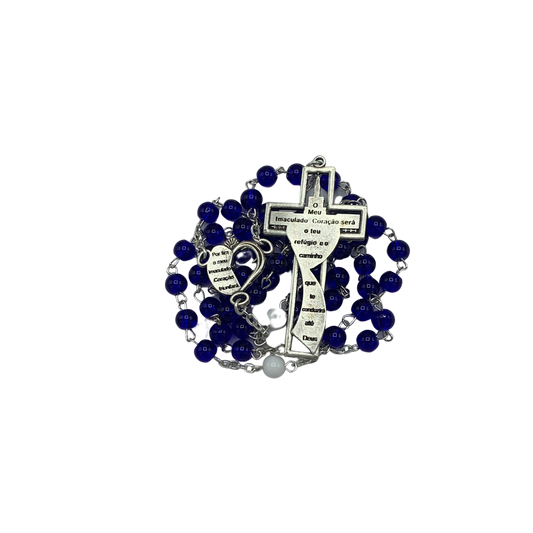 Blue Immaculate Heart Fatima Rosary