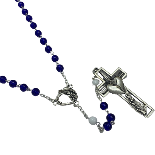 Blue Immaculate Heart Fatima Rosary