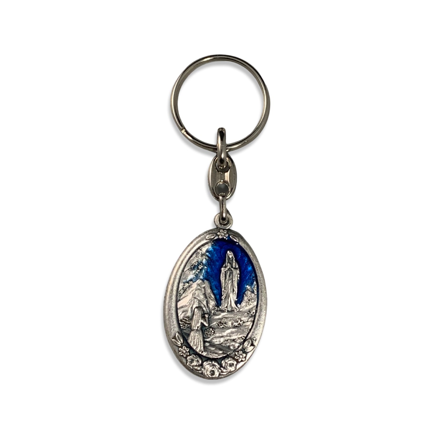 Blue Lourdes Keychain