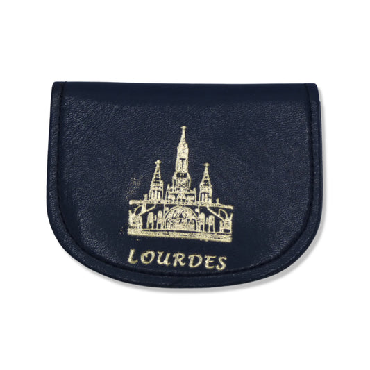 Blue Lourdes Rosary Pouch