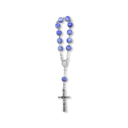 Marble Queen of Peace Decade Rosary of Assorted Colors