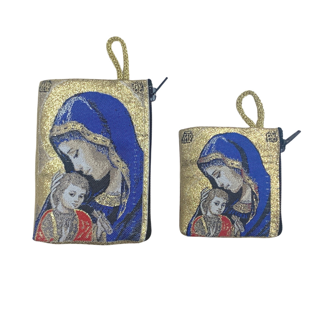 Blue Mother of God Pouch