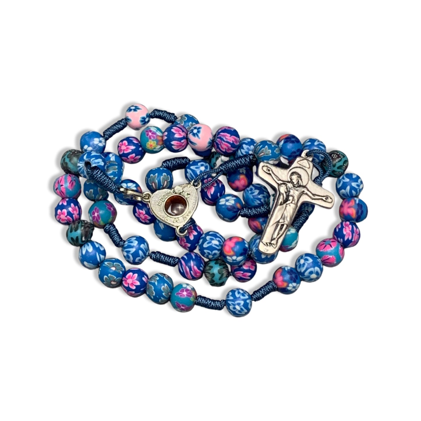 Queen of Peace FIMO Rosary of Assorted Colors Medjugorje