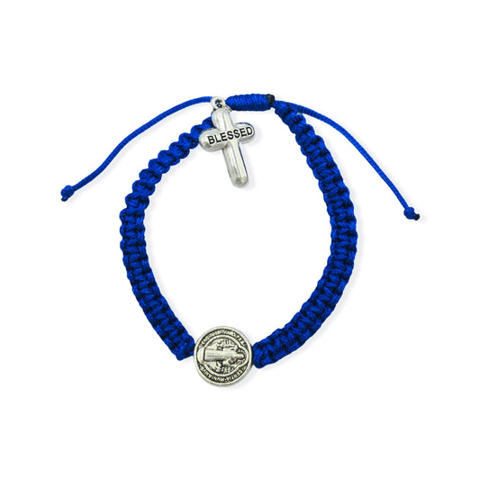 Blue St. Benedict Cord Bracelet