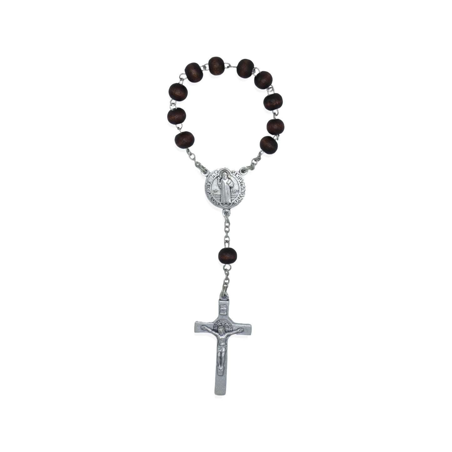 Brown Beads St. Benedict Decade Rosary