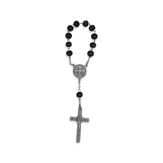 Brown Beads St. Benedict Decade Rosary