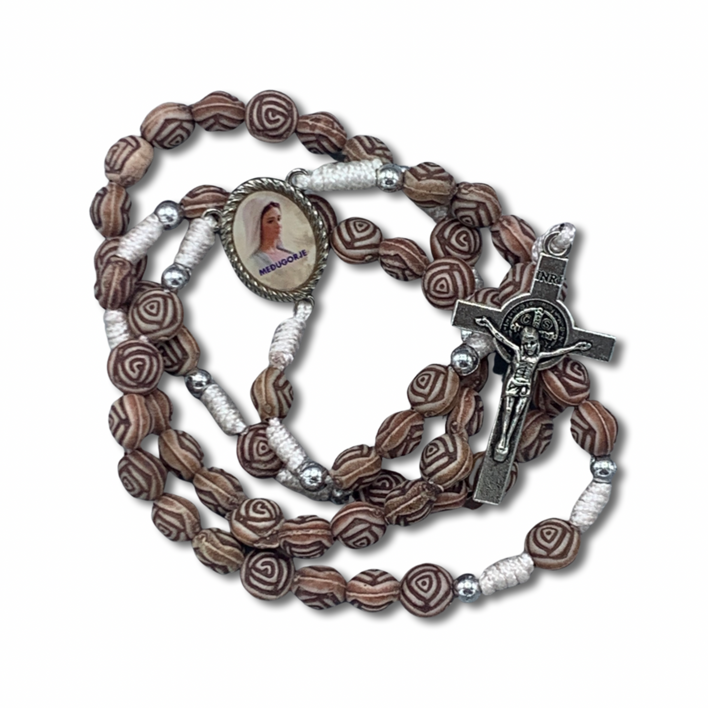 Floral Bead Queen of Peace Rosary