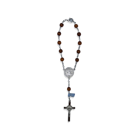 Brown St. Benedict Decade Rosary with Clasp