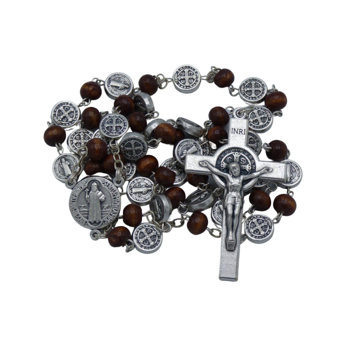 Brown St. Benedict Medals Rosary
