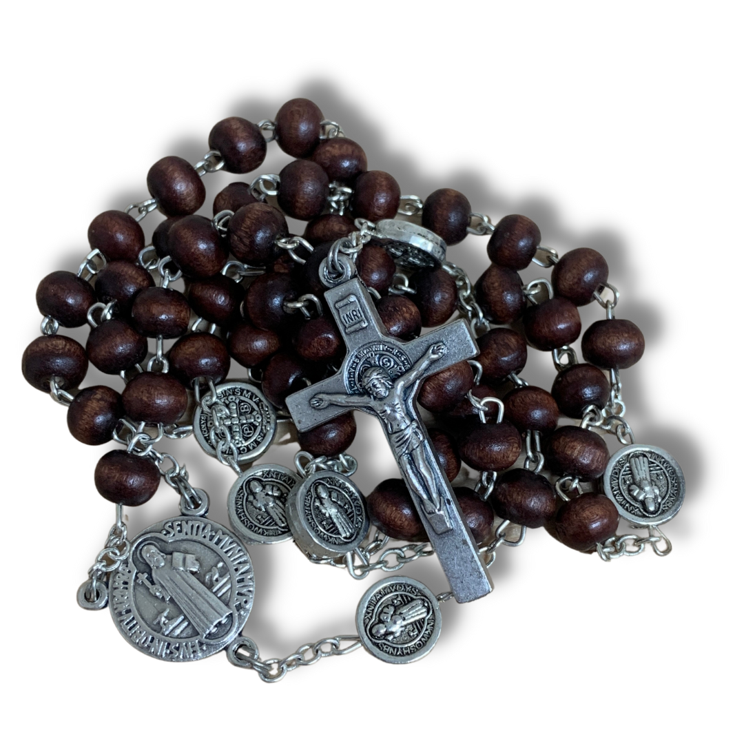 St. Benedict Rosary with Medals and Chain