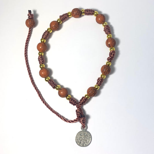 Mexican St. Benedict Decade Rosary Bracelet of Assorted Colors