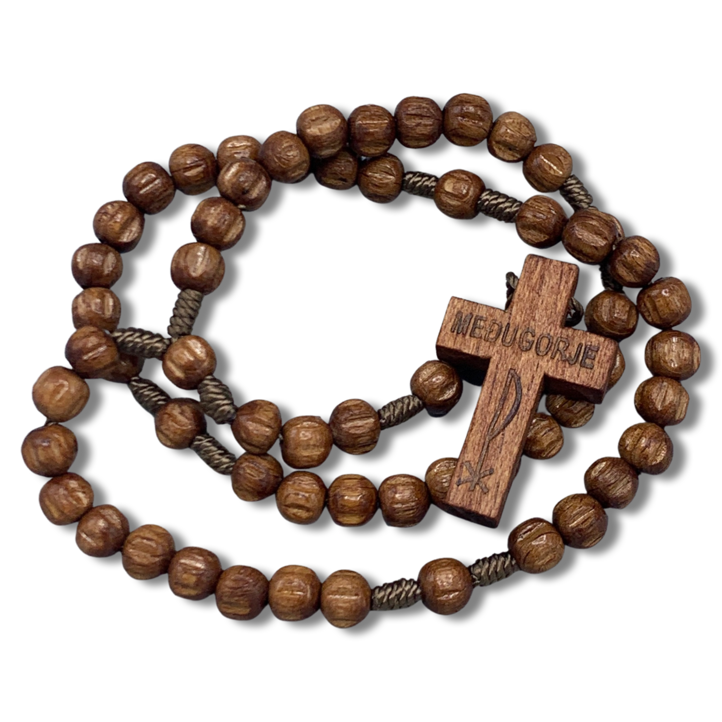 Wood Queen of Peace Rosary