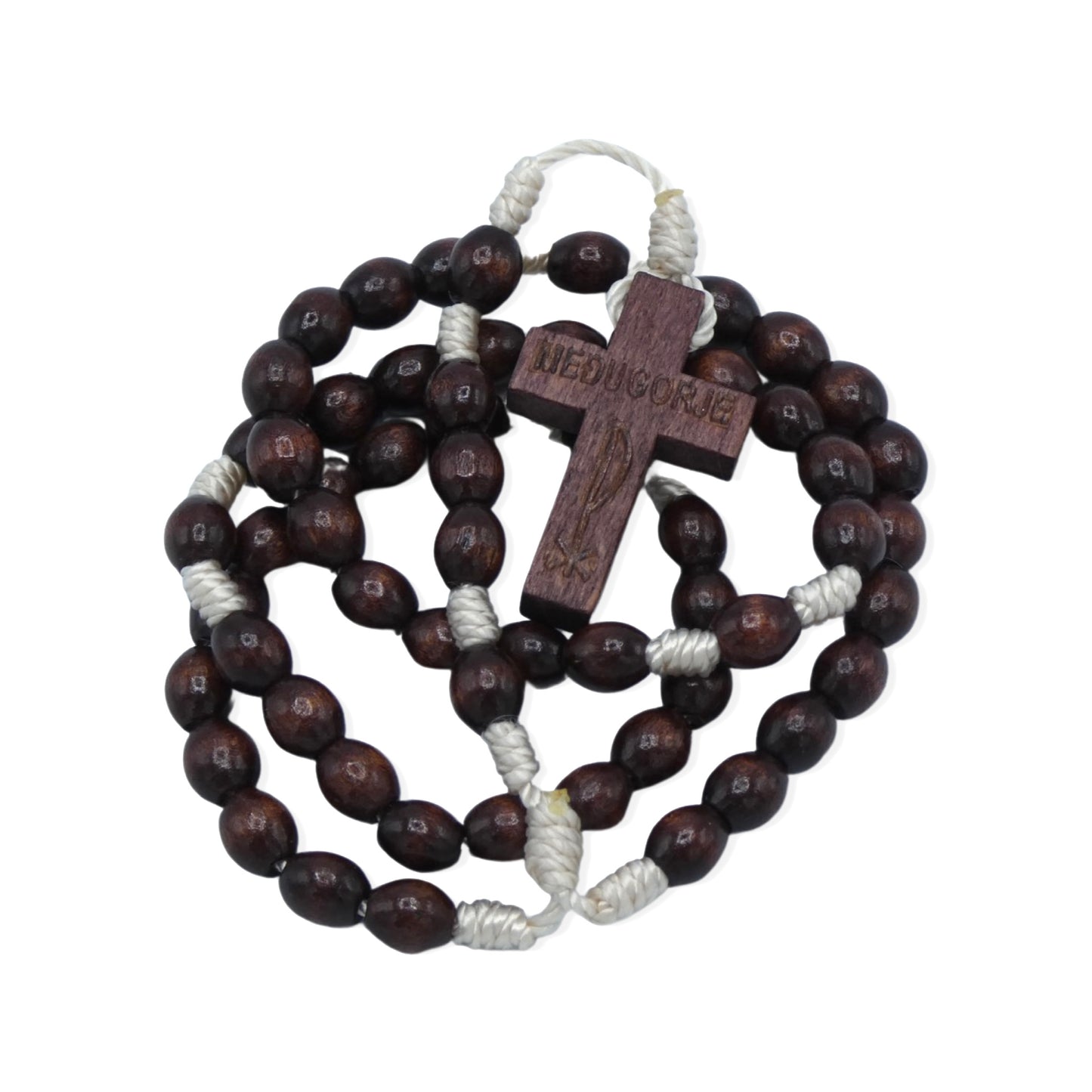 Burgundy Brown Queen of Peace Rosary