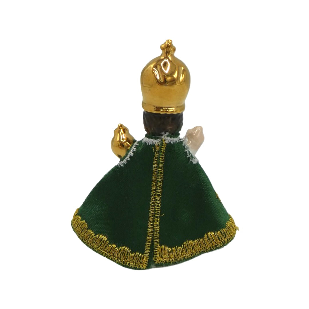 Ceramic Infant Jesus of Prague with Cloth Gown