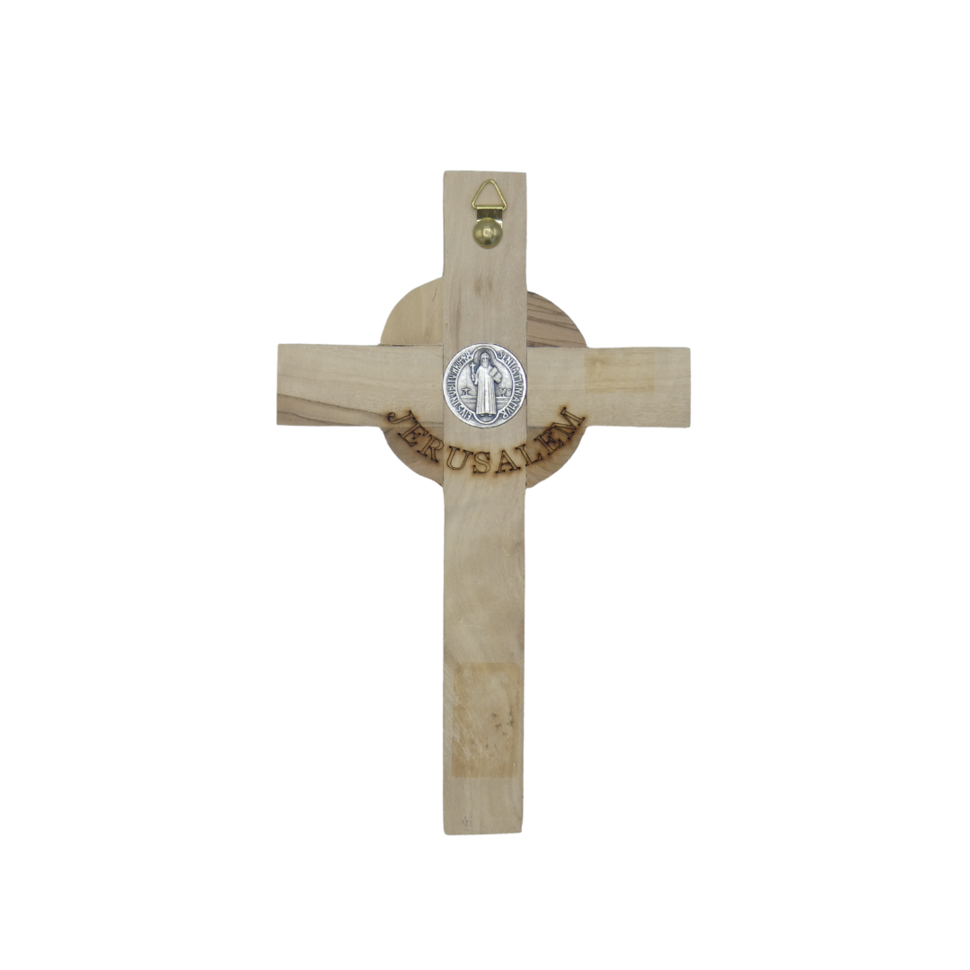 Olive Wood St. Benedict Crucifix