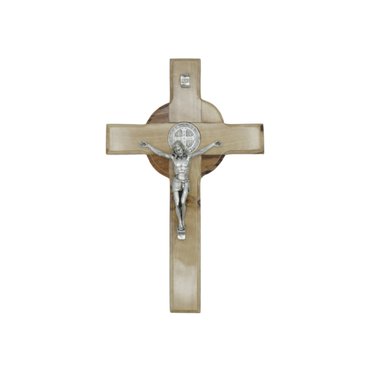 Olive Wood St. Benedict Crucifix