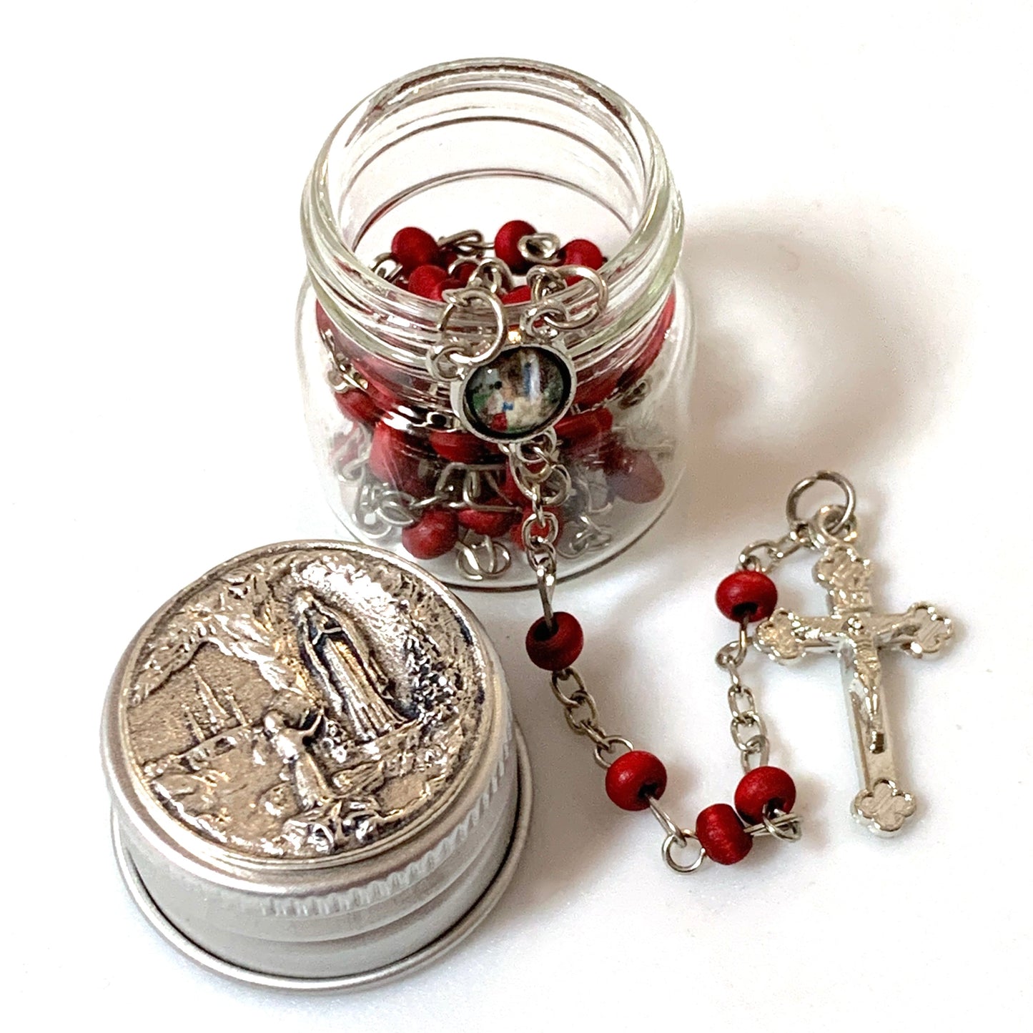 Tiny Rose Lourdes Rosary of Assorted Styles