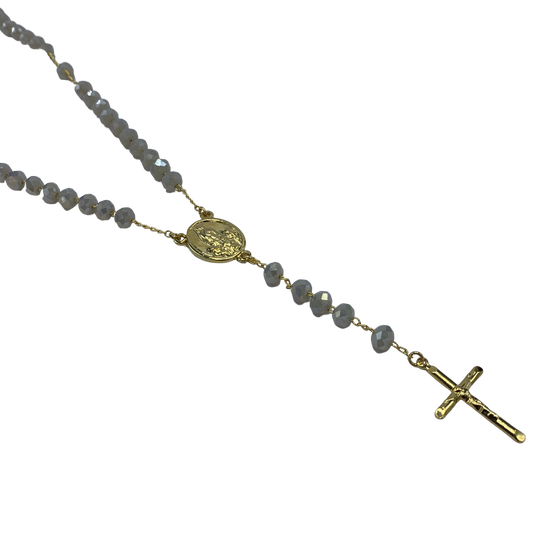 Gold Plated Fatima Rosary Necklace of Assorted Colors